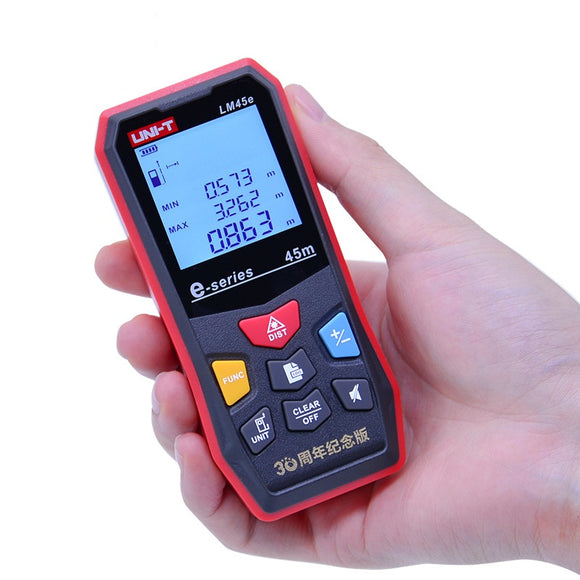 UNI-T LM45E Digital Laser Distance Meter 45m 60m/147ft 196ft Laser Rangefinder Measure Diastimeter