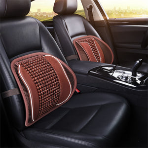 Universal Car Back Support Chair Cushion Massage Lumbar Support Waist Cushion Mesh Cushion Pad Wood Bead Pad For Car Office Home