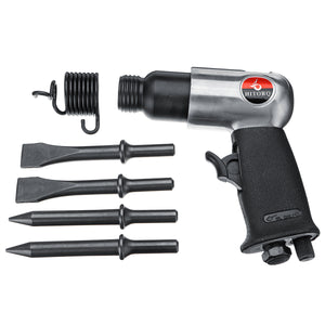 Air Hammer Drill Gun with 4pcs Chisels 1/4 Inch Chipping Riveting Pneumatic Power Air Tool