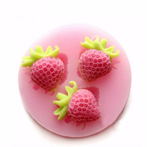 Silicon Strawberry Cake Fondant Mold Creative Baking Mold Ice Mold Multifunction Kitchen Tools