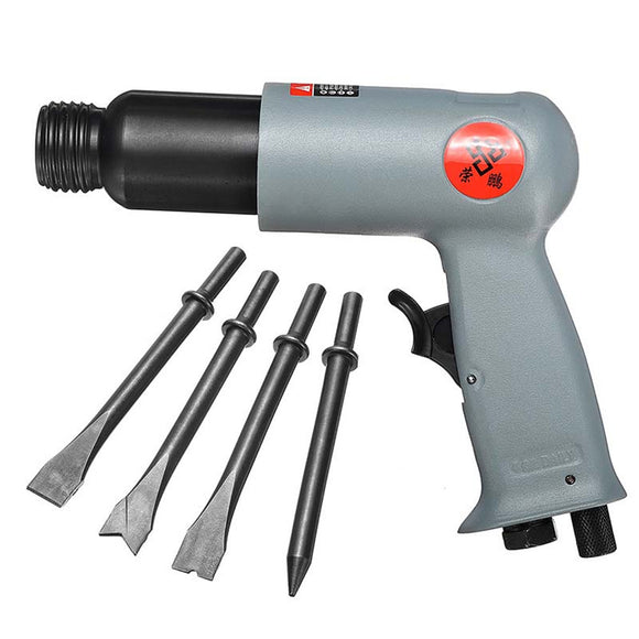 Air Hammer Drill Tool Kits with 4pcs Chisels 1/4 Inch Chipping Riveting Pneumatic Power Air Tool