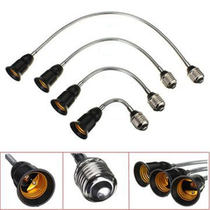 E27 LED Bulb Lamp Holder Flexible Extension Adapter Converter