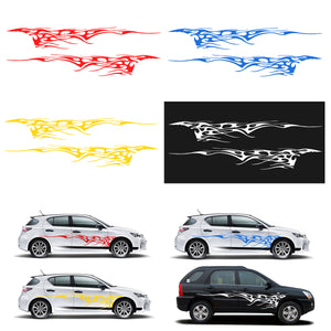 Car Stickers Body Graphics Vinyl Decals Blue/Red/Yellow/White 102x14Inch Pair