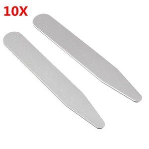 10Pcs 6.35cm Metal Collar Stays Polished Shirt Bone Stiffeners Inserts for Men