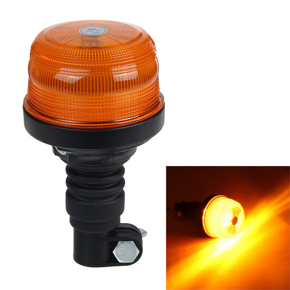 24/12V Vehicle Roof Amber Flashing Emergency Strobe Warning Light DIN Pole Mount