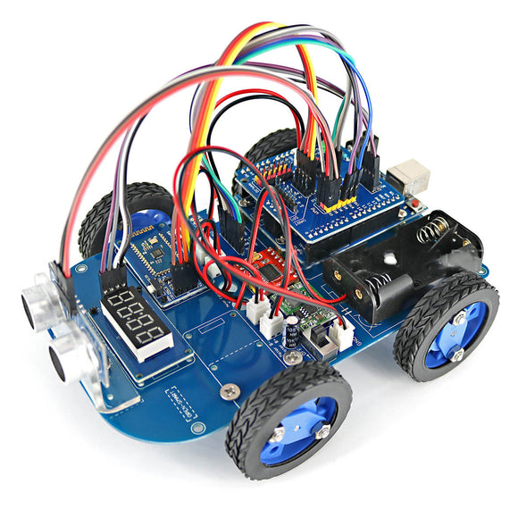 4WD Bluetooth Control Smart Robot Car Kit with Motherboard & N20 Gear Motor for Arduino UNO R3 Nano