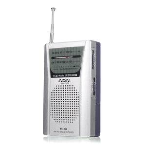 Indin BC-R60 Mini Pocket Portable AM/FM Receiver Radio Player Telescopic Antenna Speaker