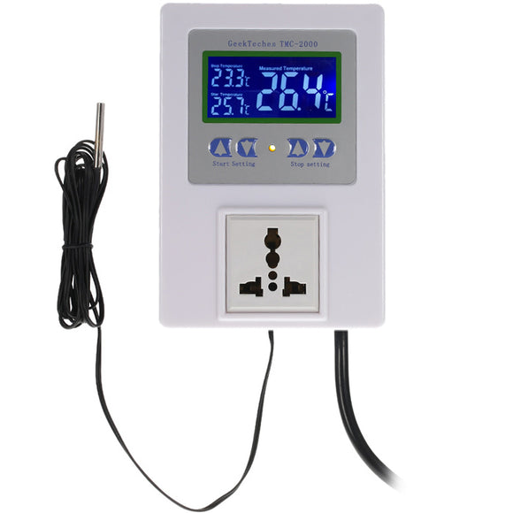 TMC-2000 AC110-240V 10A -50C~110C LCD Digital Intelligent Pre Wired Temperature Controller