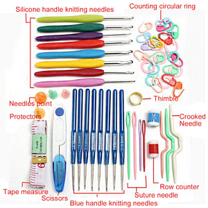 57PCS Crochet Set New Knitting Tool Multifunctional Hand Tools