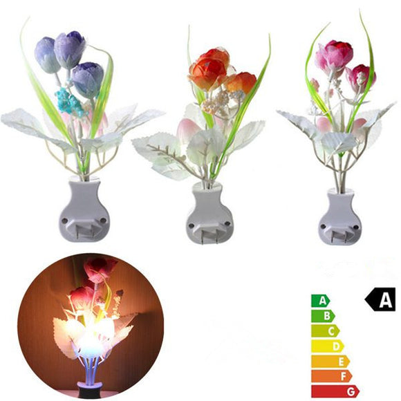 Mini Tulip Mushroom Soft Romantic Sensor Home Decor Night Light Bed Room Lamp