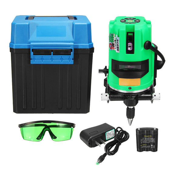 AC 100V-240V 635nm Green 5 Line Laser Level 360 Rotary Laser Line Machine