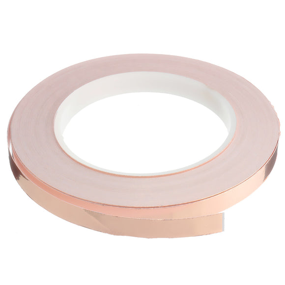 Excellway 10mm 30M Copper Foil Tape Low Impedance Conductive EMI Shielding Self Adhesive Tape