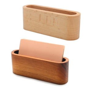 Wooden Business Name Card Organizer Storage Holder Box Case Credit ID Boxes