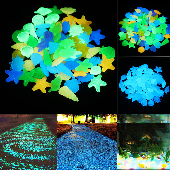 80Pcs Luminous Artificial Stone Aquarium Fish Tank Decorations Accessories Marine Animals Ornament