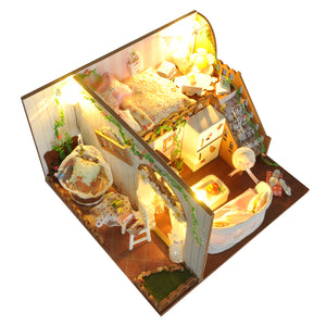 T-Yu TD10 Spring Flowers House DIY Dollhouse With Light Cover Miniature Model Gift Collection Decor