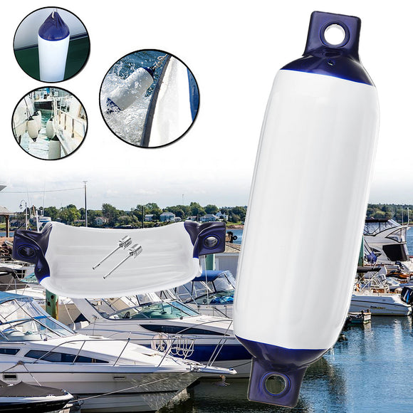 Inflatable Marine Boat Fender Heavy Duty Blue Twin Eye Vinyl Mooring Buffer