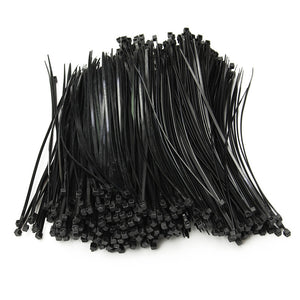 500Pcs 4x200mm Width 2.8mm Black Color Wire Zip Tie Self-locking Plastic Nylon Cable Tie