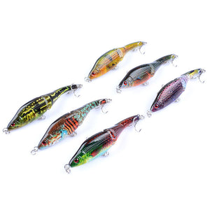 ZANLURE 6PCS 9.5CM 8.9G Fishing Lures Multi-Sections Swimbait Artificial Fishing Hard Baits