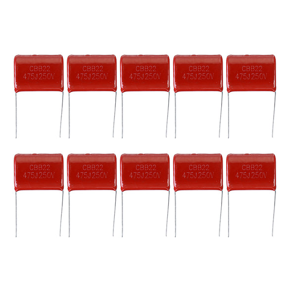 10pcs 250V475J Pitch 25MM 250V 4.7UF 475 4700PF CBB Polypropylene Film Capacitor