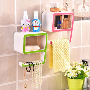 Creative Bathroom Storage Rack Kitchen Number Nine Sponge Holder Sundries Hook Home Organizer