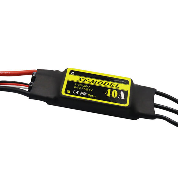 XF-Model 2-3S 40A Brushless ESC With 5V/3A Switch BEC T XT60 Plug for RC Model