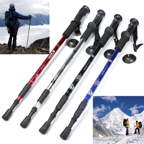 IPRee 3-section Adjustable Canes Walking Hiking Stick Trekking Pole Alpenstock With Compass