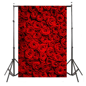 5x7ft Vinyl Valentine's Day Red Rose Photography Background Photo Studio Prop Backdrop