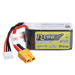 TATTU R-Line 11.1V 850mAh 95C 3S Lipo Battery XT60 Plug for 100mm to 180mm Multirotor FPV