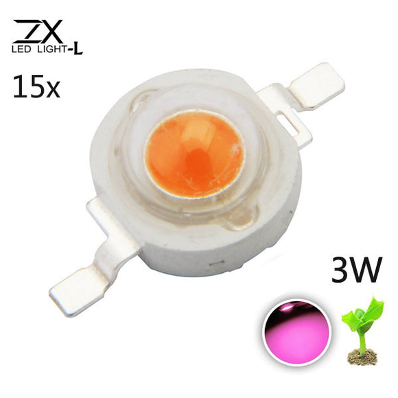 15pcs ZX 3W Full Spectrum Plant Growing DIY LED Lamp Chip Garden Greenhouse Seedling Lights