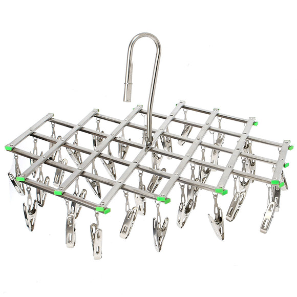 35 Pegs Clothes Home Hooks Underwear Socks Gloves Drying Rack Clothes Hanger Folding