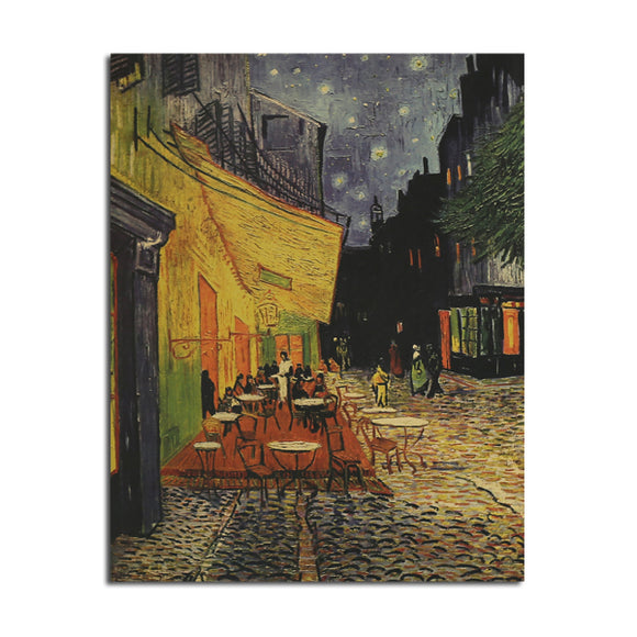 Van Gogh Cafe Poster Kraft Paper Wall Poster DIY Wall Art 18.5 inch X 14 inch