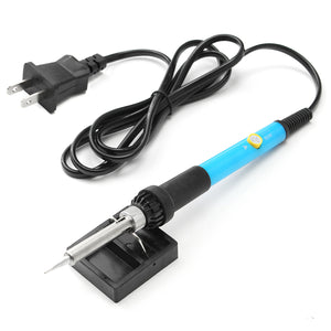 110V/220V 60W Adjustable Temperature Welding Solder Soldering Iron Tool Kit EU/US Plug