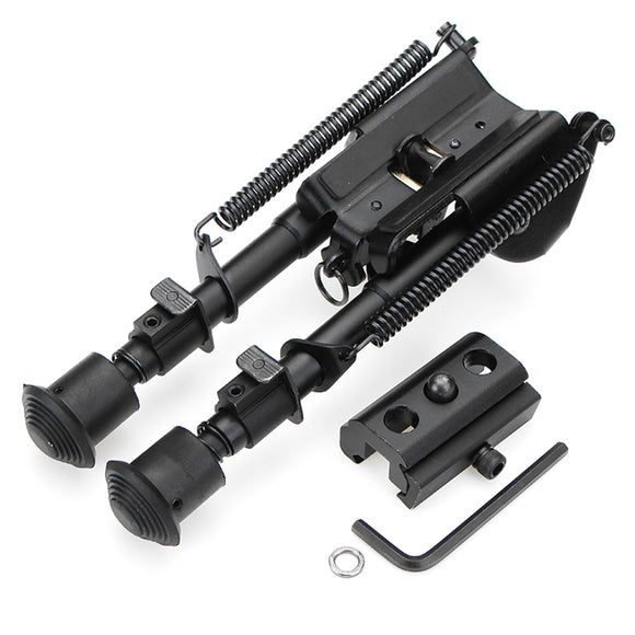 Adjustable Tactical Bipod 6-9 inches Spring Loaded Sling Swivel Notch Leg Stud Mount