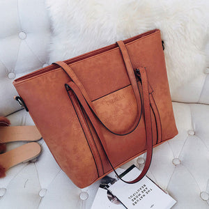 Women Faux Leather Leisure Vintage Elegant Handbag Crossbody Bag