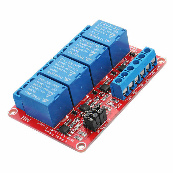 5V 4 Channel Level Trigger Optocoupler Relay Module For Arduino