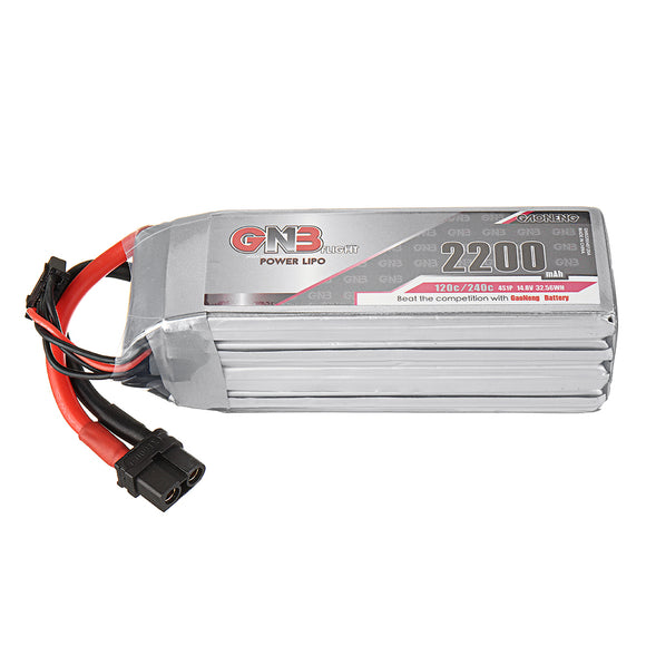 GAONENG GNB 14.8V 2200mAh 120C 4S Lipo Battery XT60U-F Plug for UAV Drone