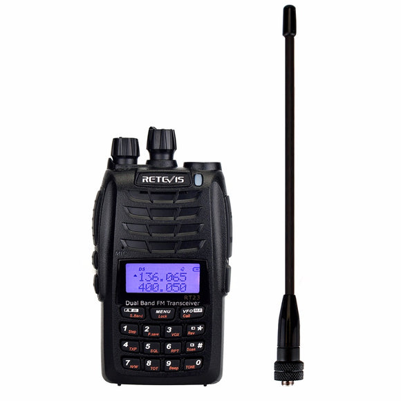 Retevis RT23 Walkie Talkie Cross-Band Repeater UHF+VHF 136-174+400-480Mhz Dual PTT Dual Receive