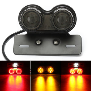 Motorcycle 40 LED Rear Tail Stop Brake Light License Plate Lamp Bracket Holder