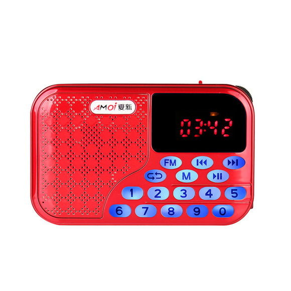 Portable Digital FM Radio U-disk TF Card MP3 Music Audio Player Speaker