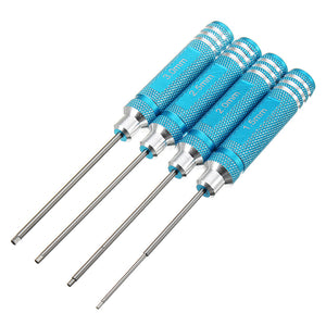 YZ-008 4pcs 1.5/2.0/2.5/3.0mm Hexagonal Steel Screwdriver Tool Set For RC Model