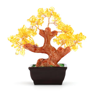 Money Wealth Tree Feng Shui Lucky Rich Tree Natural Pretty Crystal Gem Tree Room Decorations