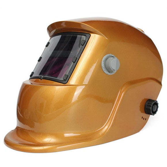 Golden Solar Auto Darkening Welding Helmet Welder Mask Helmet