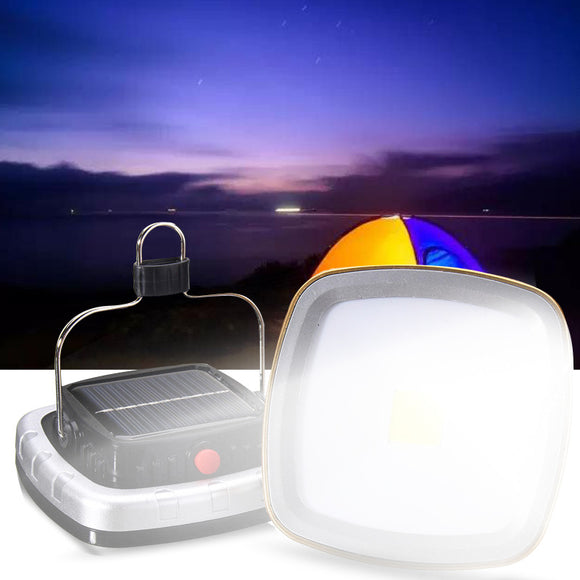 Portable 3W 300LM COB LED Solar Lantern USB Rechargeable Camping Tent Light Emergency Lamp