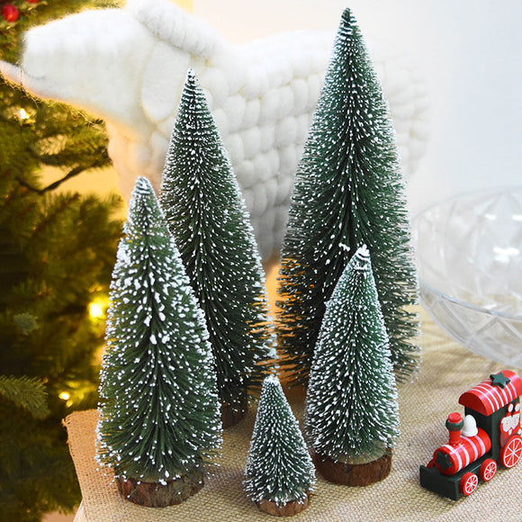 DIY Mini Christmas Tree Small Pine Tree Placed In The Desktop Home Decor Christmas Decoration