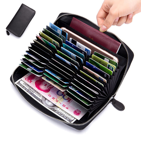 RFID Blocking Secure Wallet 36 Card Slots 6inch Phone Bag Card Holder Long Wallet