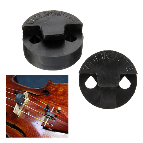 Double Hole Rubber Round Bridge Practice Violin Mute For Violin Fiddle