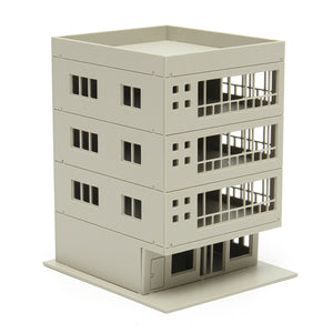 Outland Models Railway Modern 4-Story Office Building Unpainted 1:160 FOR GUNDAM