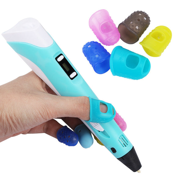 5PCS Silicone Insulation Finger Sleeve High Temperature Resistance Finger Cot For 3D Printing Pen