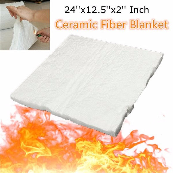 24x12.5x2 Inch Aluminum Silicate High Temperature Insulation Ceramic Fiber Blanket