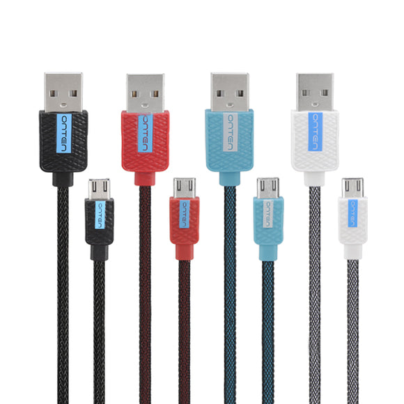 ONTEN 1.2M 2A Metal Weave Micro USB Quick Charging Data Cable for Xiaomi Samsung LG